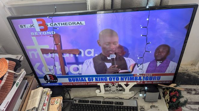 Service at St John Cathedral in Fortportal City, Kabarole with respect whilst honouring HM King Oyo Nyimba Kabamba Iguru Rukidi the fourth (1992 - 2026)